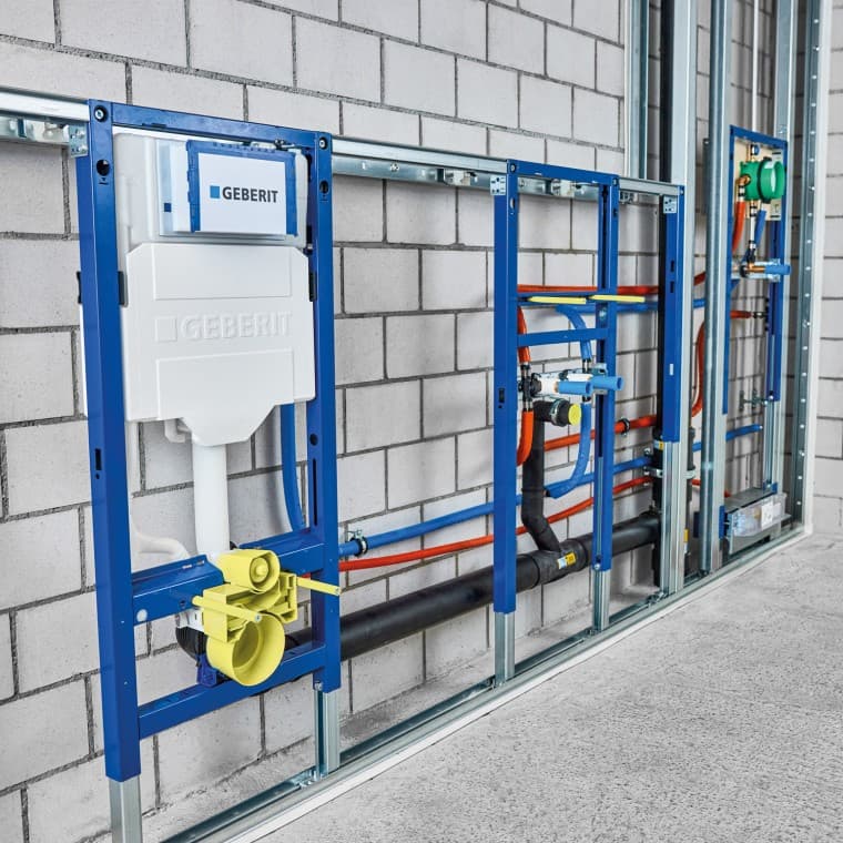 Sistemi Duofix për mure me element për WC, element për lavaman dhe element për dush Sistemi Duofix për mure me element për WC, element për lavaman dhe element për dush