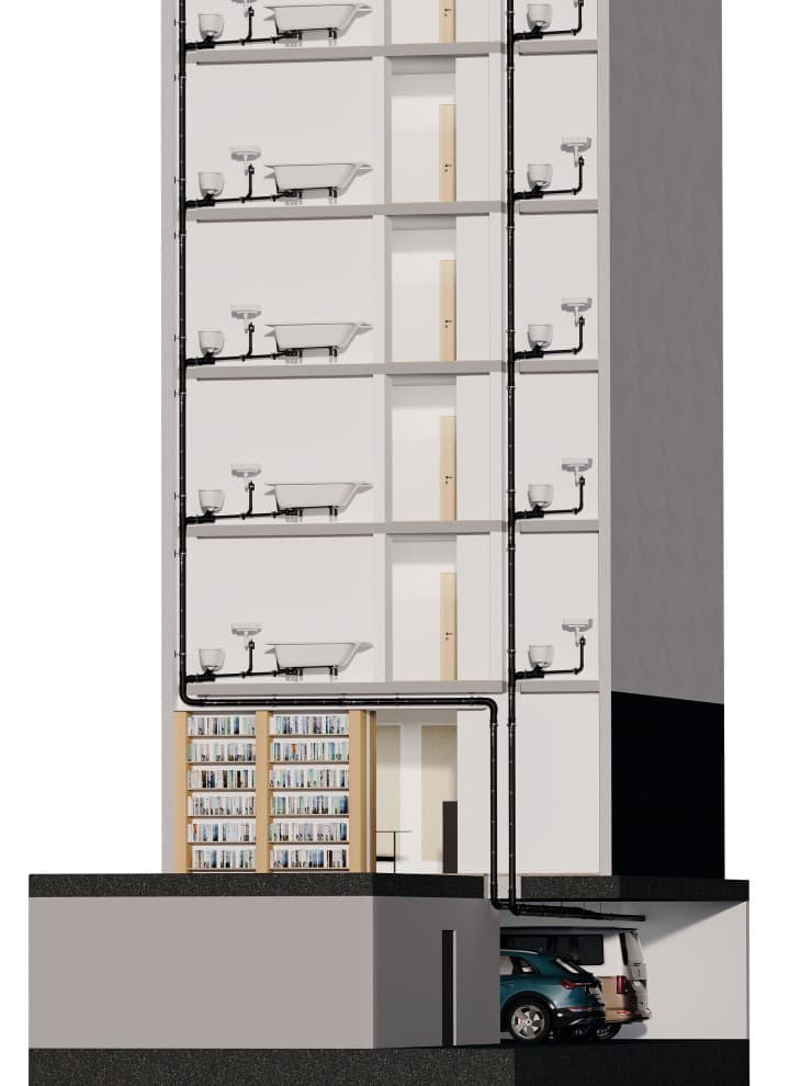 Instalimi me Geberit Silent-Pro SuperTube Instalimi me Geberit Silent-Pro SuperTube