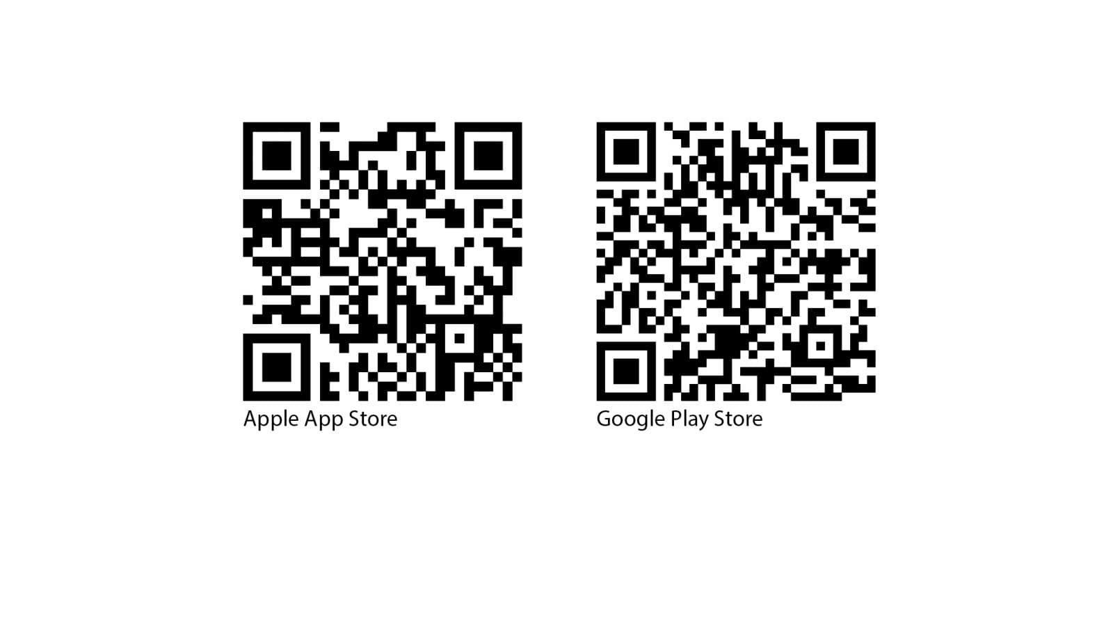 Kodat QR të aplikacionit Geberit Control për Apple dhe Android Kodat QR të aplikacionit Geberit Control për Apple dhe Android